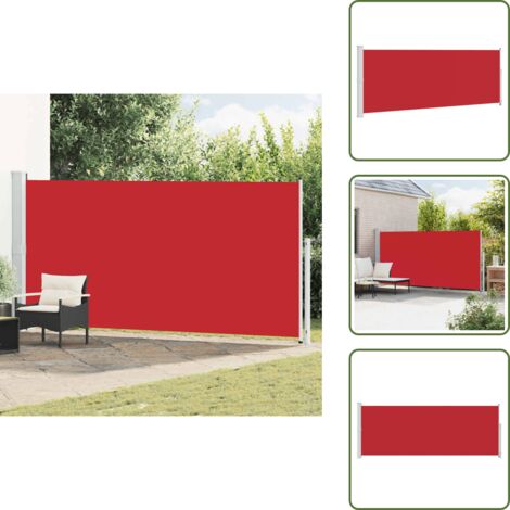 Patio - vidaXL Tenda Laterale Retrattile per Patio 180x500 cm Rossa - Balcone
