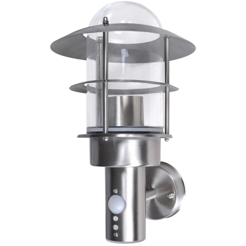 Patio Wall Light Stainless Steel Lamp - Silver