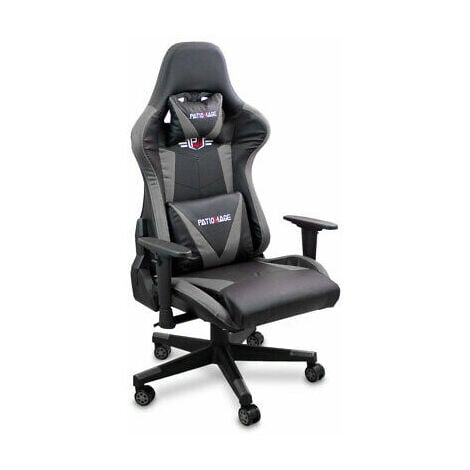 LACESTONE Patiomage Gaming Stuhl Chair Drehstuhl Gamming Sessel PC Computer Gamingstuhl Gamingsessel (Grau)