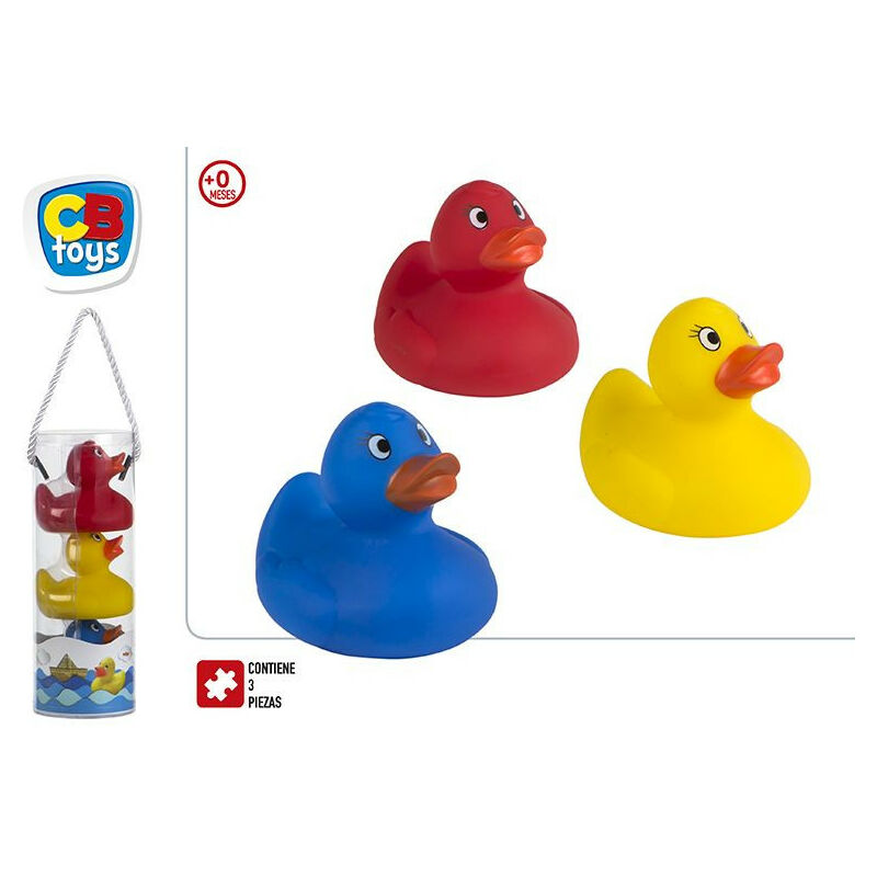 

Patitos de Goma, para Baño, Flotantes, Multicolor, para Bebés. Diseño Original, con estilo Baby. Set de 3 - Hogar y Más