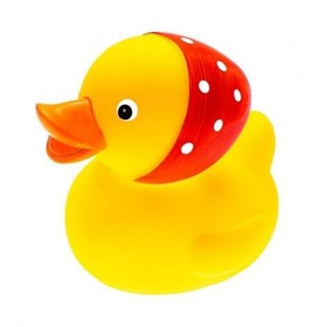 Pato de baño con bufanda