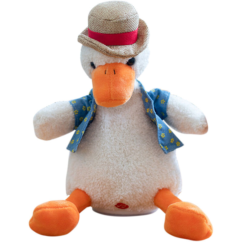 

Happyshopping - Pato de peluche que habla, juguete para perros, musica para cantar, grabacion repetida, juguete de baile, juguete electronico