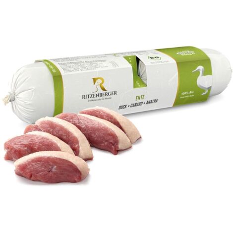 Pato orgánico con amaranto y manzana Rollitos dobles Comida orgánica para perros Ritzenberger