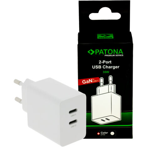 PATONA Premium GaN PD35W Adapter weiß 2xUSB-C PD3.0