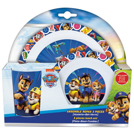 Pat'Patrouille Aventure Ensemble Repas En Plastique Réutilisable