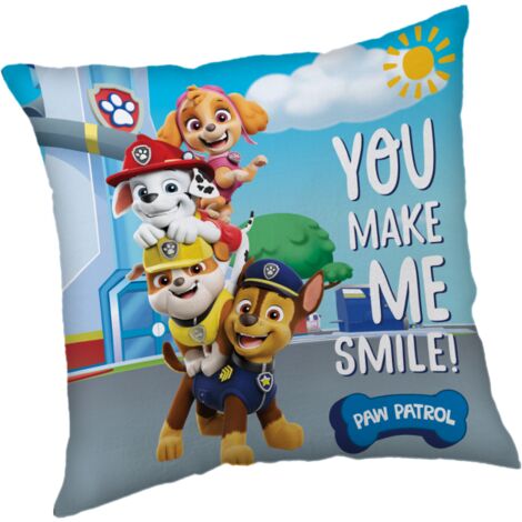 Pat'Patrouille- Coussin carré en polaire "Amis"- Multicolore - 40 x 40 cm - Livraison gratuite