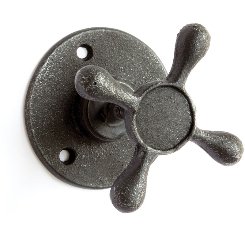 Patère 1 tête fonte fire noir