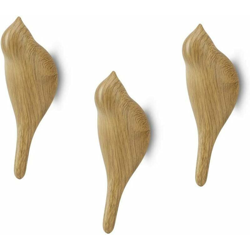 Patère en Bois, Crochet Mural Oiseau Crochets Muraux Multifonctionnel Crochet Mural Modèle d'Oiseau en Résine pour Suspendre Manteau, Serviette,