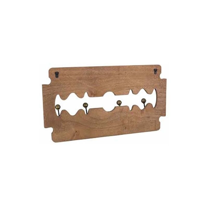 Patère en bois 4 crochets en fer Barber Shop