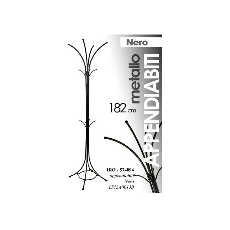 Cintre au sol en métal noir 182 cm