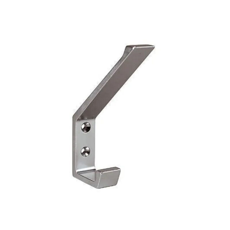 Cime - Patère à visser 1 tête, 1 crochet en aluminium, l. 41 x h. 140 mm