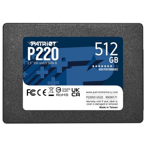 Patriot Memory P220 512GB 2.5" Serial ATA III