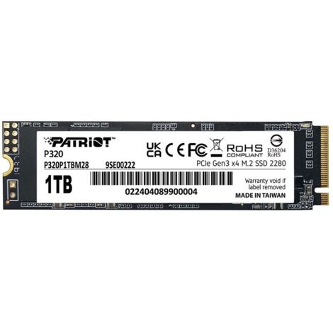 Patriot P320 1 TB M. 2 PCI Express 3.0 NVMe