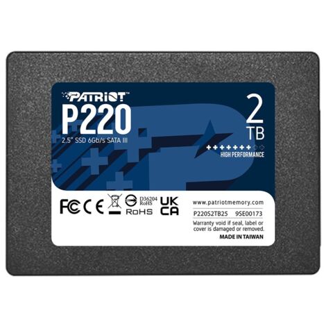 Patriot SSD P220 2TB 2.5” Serial ATA III