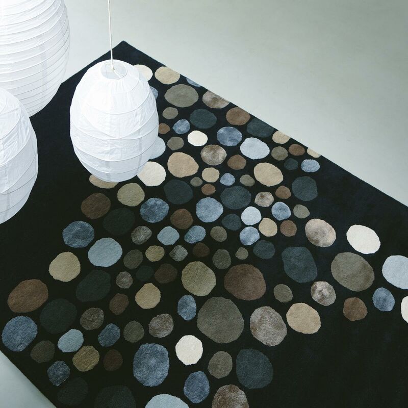 

Carnaval moderno alfombra BCA 1A2T Lana negra - Noir