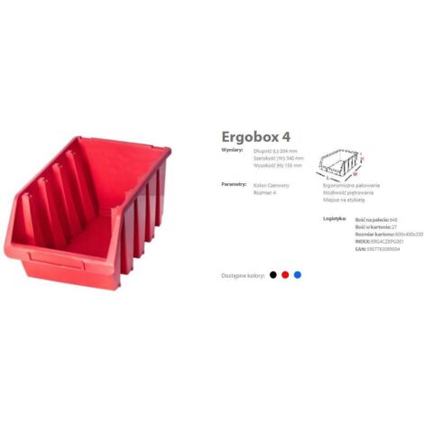 Patrol Group Ergo XL Plus - Boîte d'organisation empilable, rouge, ERG4CZEPG001