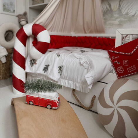 Patron de coussin de Noël XM16  Canne en bonbon rouge XXL