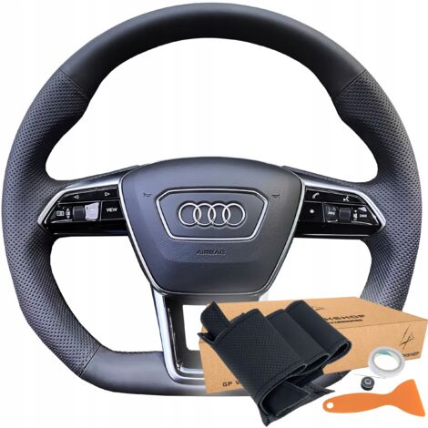 Patrón de moldura de la cubierta del volante para Audi A6, A7, A8, RS6, S7, RS7, S8, E-TRON