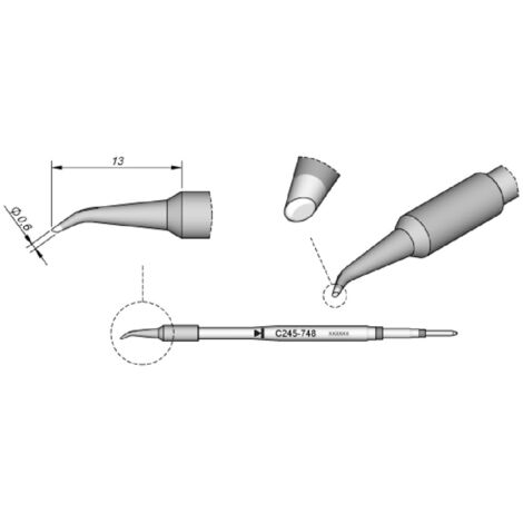 Patrone gebogene Fase Ø0,6mm C245-748