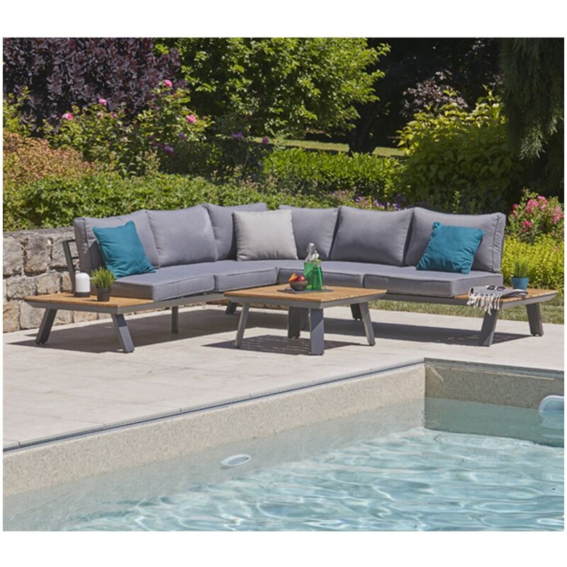 Pattaya - Salon de jardin en angle - 6 places