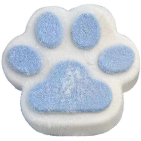 Patte de chat géante Squishy faite main en Taba, Squishy Patte géante pour enfants et adultes - L - Bleu et blanc