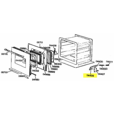 PATTE INFERIEURE DR/GA REP 04429 POUR FOUR ROSIERES - 93593630