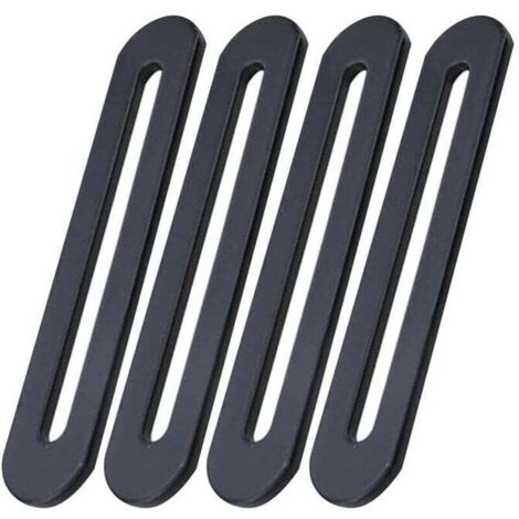 Pattes de Fixations 155 x 19mm Patte de Fixation Noir en Acier Inoxydable , XU,Pattes D'assemblage pour Réparation Connexion Fixations Meubles 4PCS (4, 15519mm) - KZQ