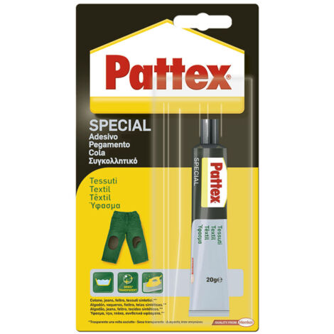 Pattex Colla per Tessuti – Adesivo Elastico Trasparente per Jeans e Velluto
