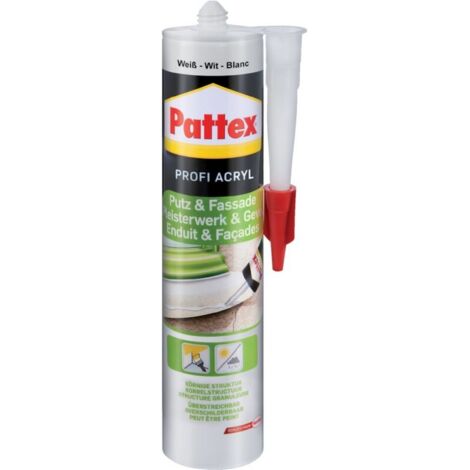 Pattex Colle Acrylique enduit et mur 300 ml, blanc (Par 12)