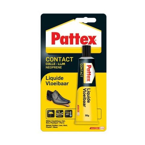 Pattex Colle contact type néoprène - Formule Liquide tous matériaux - tube 50 gr