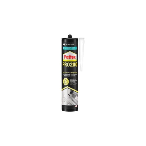 Pattex – Colle de fixation mastic MS polymère 480G – Résiste à l'eau et aux températures extrêmes – Pour béton, bois, métal et PVC - PL200