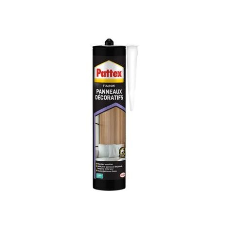 PATTEX Colle de Fixation Panneau Décoratif, Colle à base de polymère haute performance - Cartouche de 470 gr
