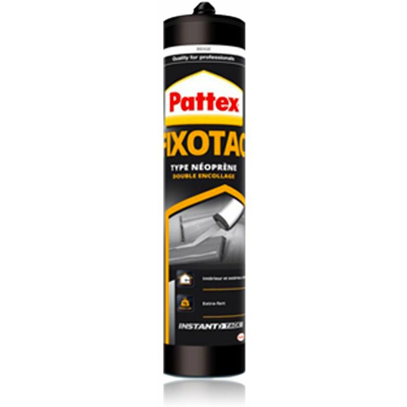 Loctite - Pattex Fixotac Colle de Fixation Néoprène Intérieur et Extérieur Blanc 390 ml