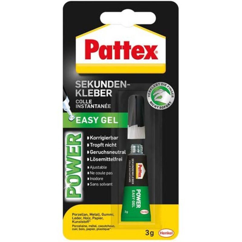 Colle instantanée Power Easy Gel 3g (Par 12) - Pattex