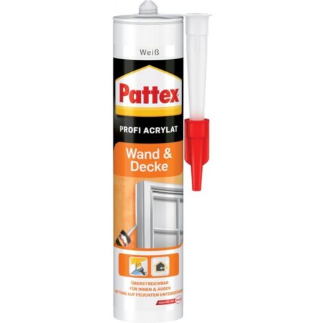 Pattex Colle mur et plafond Acrylique 300 ml, blanc (Par 12)