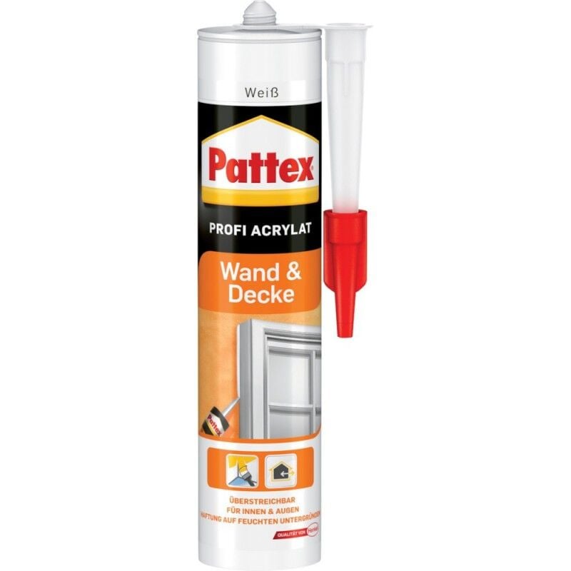 Pattex - Colle mur et plafond Acrylique 300 ml, blanc (Par 12)