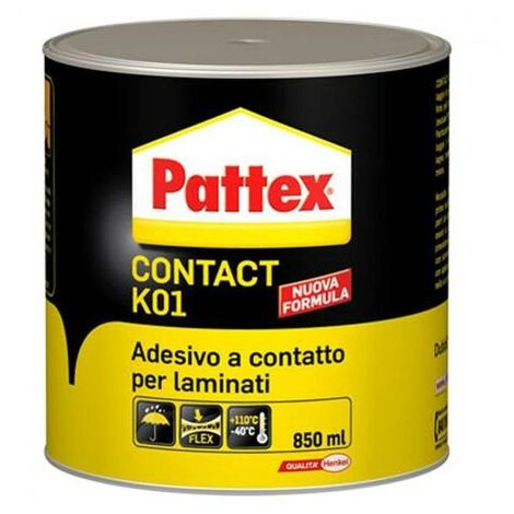 Pattex Contaxt K01 - La colle adhésive universelle 850ml pour le plastique, le bois, le caoutchouc et le liège.