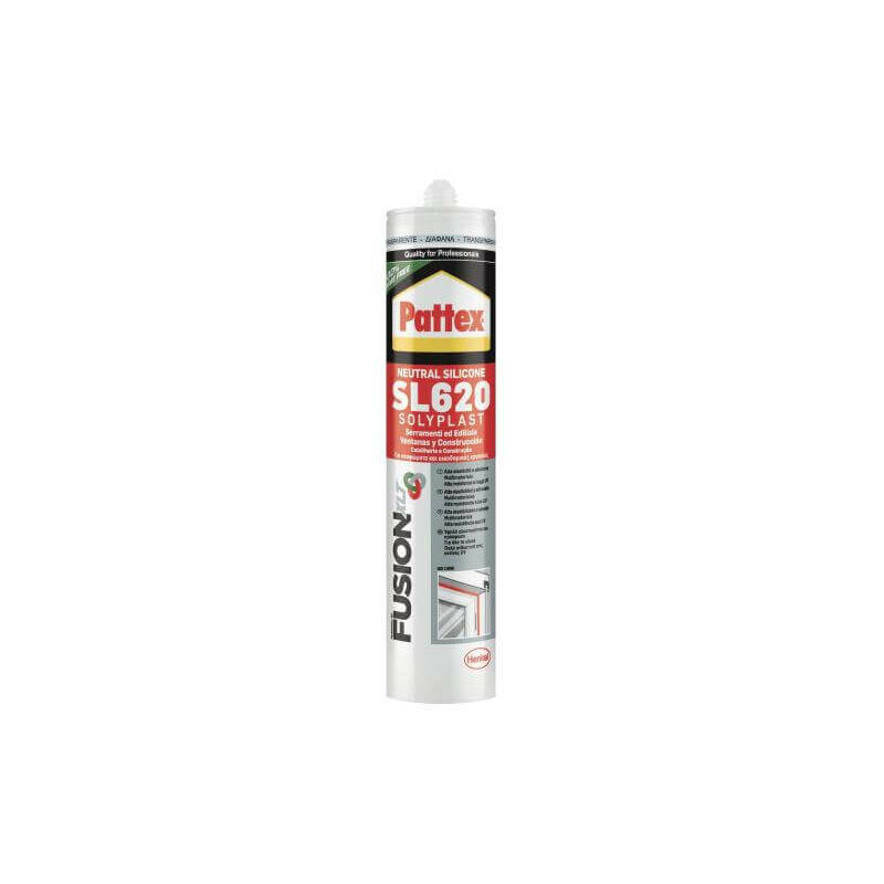 Pattex - Silicone neutre SL620 pour portes et fenêtres, construction, plomberie et agencements - Anti-moisissure 300ml (Marron ral 8004)