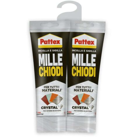 Pattex Millechiodi Crystal - Adesivo Sigillante Trasparente - 2 x 90g