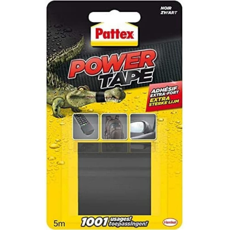 Image of Power Tape - Nastro adesivo per riparazioni, 5 m, colore: Nero - Pattex