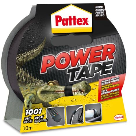Pattex nastro adesivo power tape rotoli da 10 mt - Confezione: in rotoli da mt 10 - 2 bl - Specifiche: mm 50h - Colore Nero
