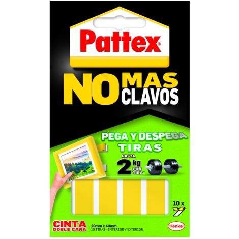 Pattex Nmc Cinta Doble Cara Pega Y Despega Bl 10 tiras precortadas