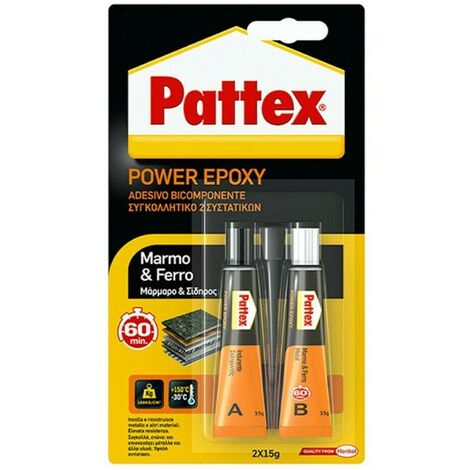 Pattex power epoxy adhesivo de dos componentes - para mármol y hierro 1659548