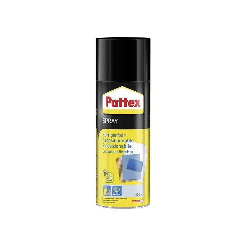 Colle en spray Powerspray repositionnable 400 ml C77945 - Pattex