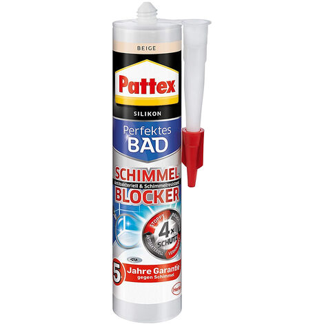 Pattex Perfektes Bad Schimmel Blocker Silikon Herstellerfarbe Beige PFSBB 300 ml