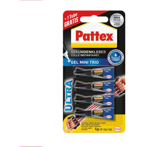 Pattex Sekundenkleber - ultrastarker Halt 4x1g