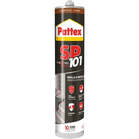 PATTEX SIGILLANTE SP ml.280  NERO -  IN CARTUCCIA PER TUTTI I MATERIALI - pz 2