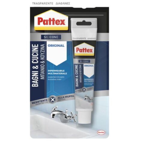 HENKEL - Pattex Silicone trasparente - 50 ml