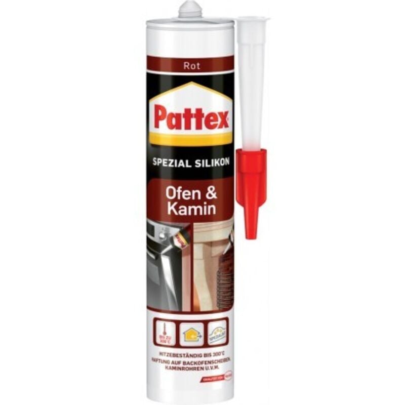 Silicone cheminée 300 ml, rouge (Par 6) - Pattex