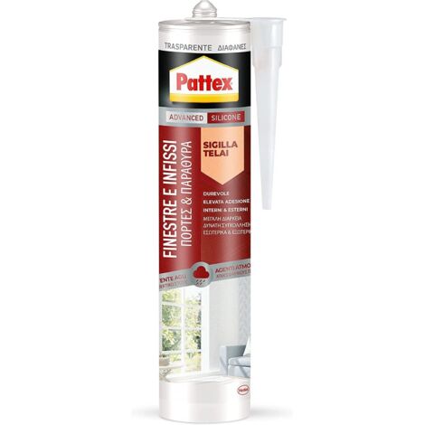 Pattex Silicone per Finestre - Trasparente - 290 ml